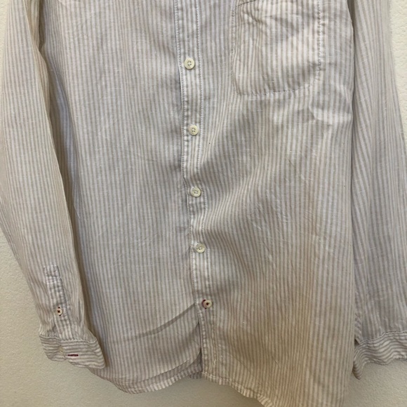 Tommy Bahama linen striped long sleeves shirt XXL - Picture 5 of 8